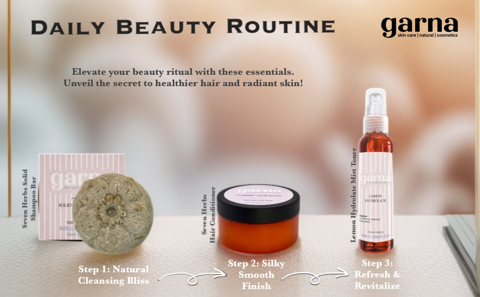 Garna Herbal Hair Conditioner: Seven Herbs 3.4 fl oz - Nourishing Hair Mask