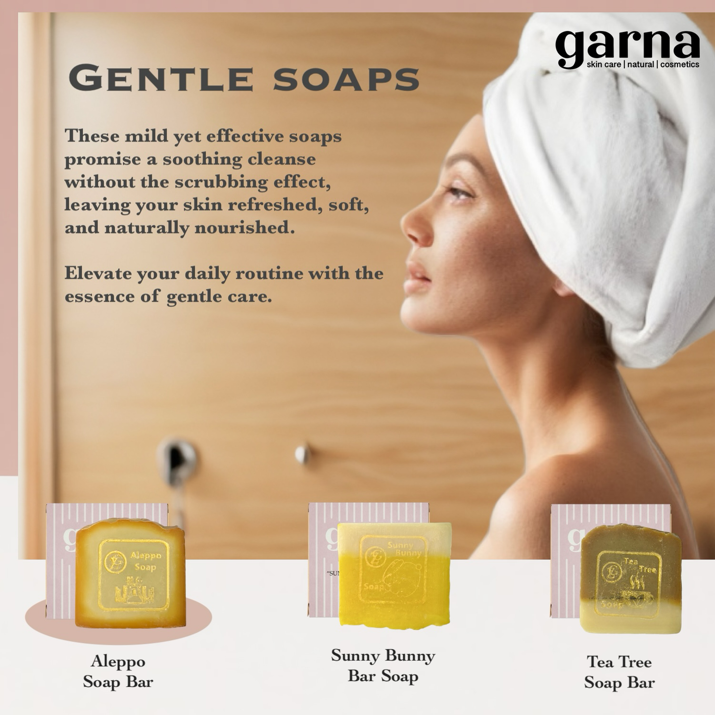 Garna Aleppo Soap Bar 3.5 oz: Handcrafted Body Wash with Olive & Laurel Oil Blend, Sensitive Skin Care