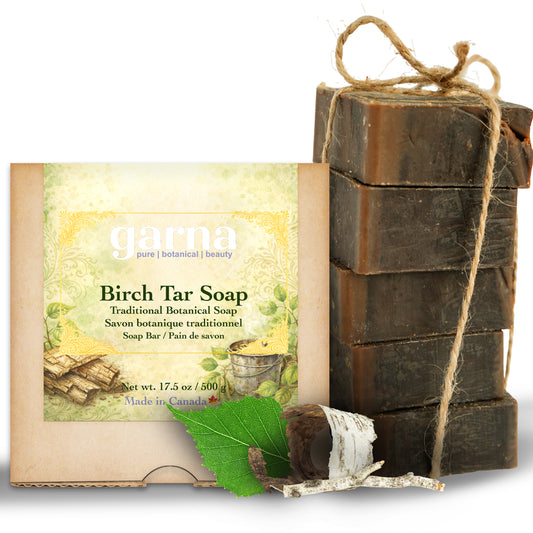 Birch Tar Soap Bar | Traditional Botanical Cleansing Ritual by Garna