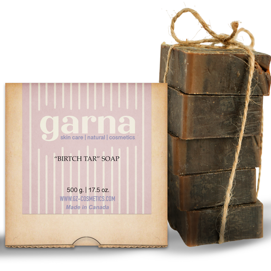 Birch Tar Soap by Garna (500g), handmade soap – smoky, woodsy scent, photo 1