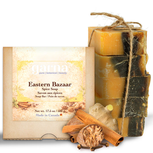 Exfoliating Soap by Garna – Eastern Bazaar scent with a gentle scrub for