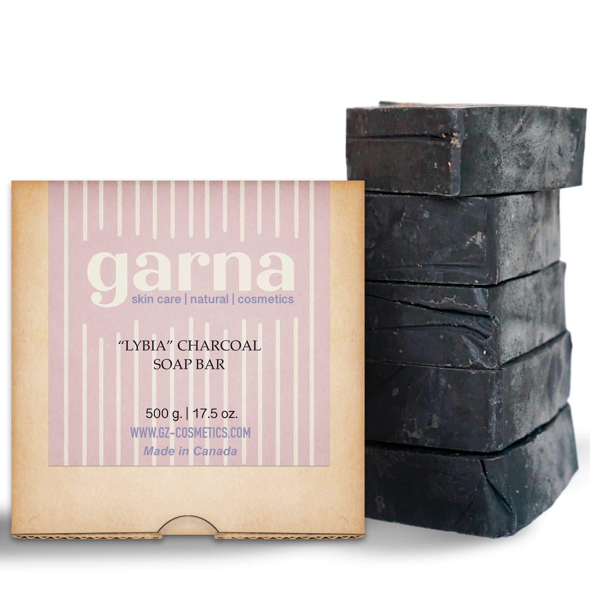 Charcoal Soap by Garna (500g), handmade soap – clean, fresh scent, photo 1