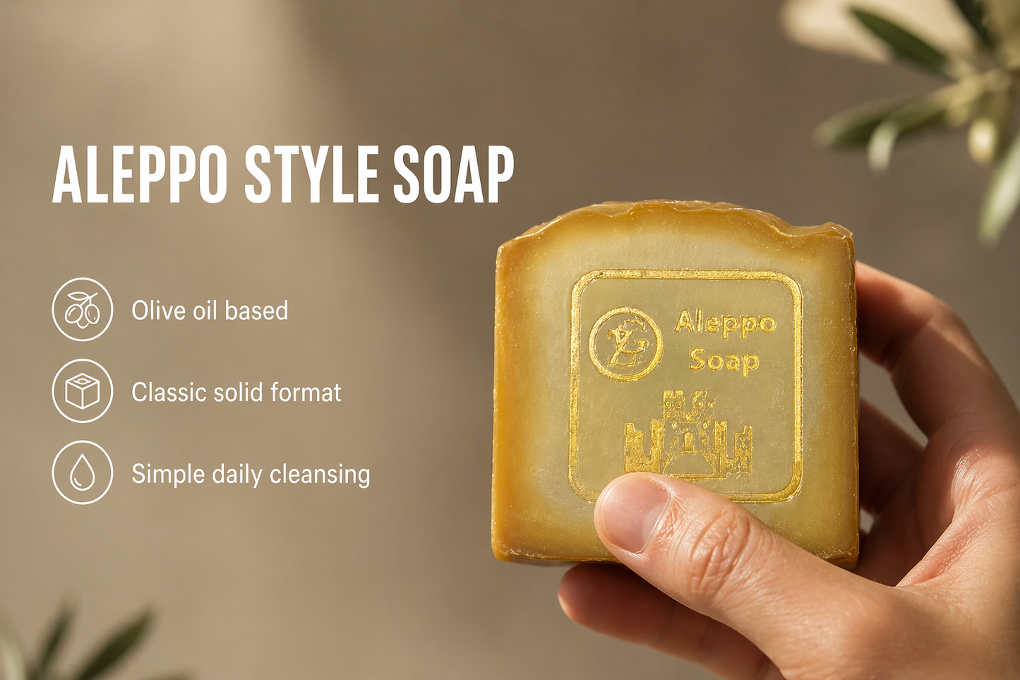 Aleppo Soap Bar by Garna – Handmade bar soap inspired by classic