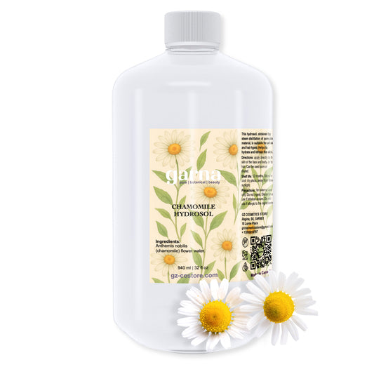Chamomile Hydrosol Water by Garna – 32 oz botanical water in a simple botanical hydrosol by Garna