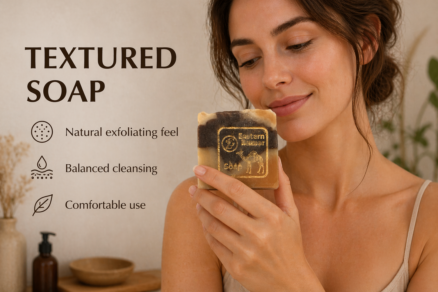 Exfoliating Soap Bar by Garna – Eastern Bazaar scent with a gentle scrub