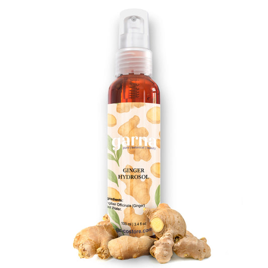 Ginger hydrosol mist by Garna, 100 ml spray for face and hair – product photo