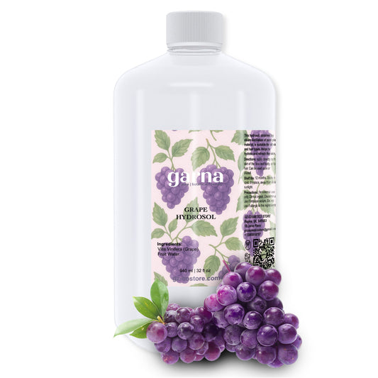 Grape Hydrosol Water by Garna – 32 oz botanical water in a simple bottle botanical hydrosol by Garna