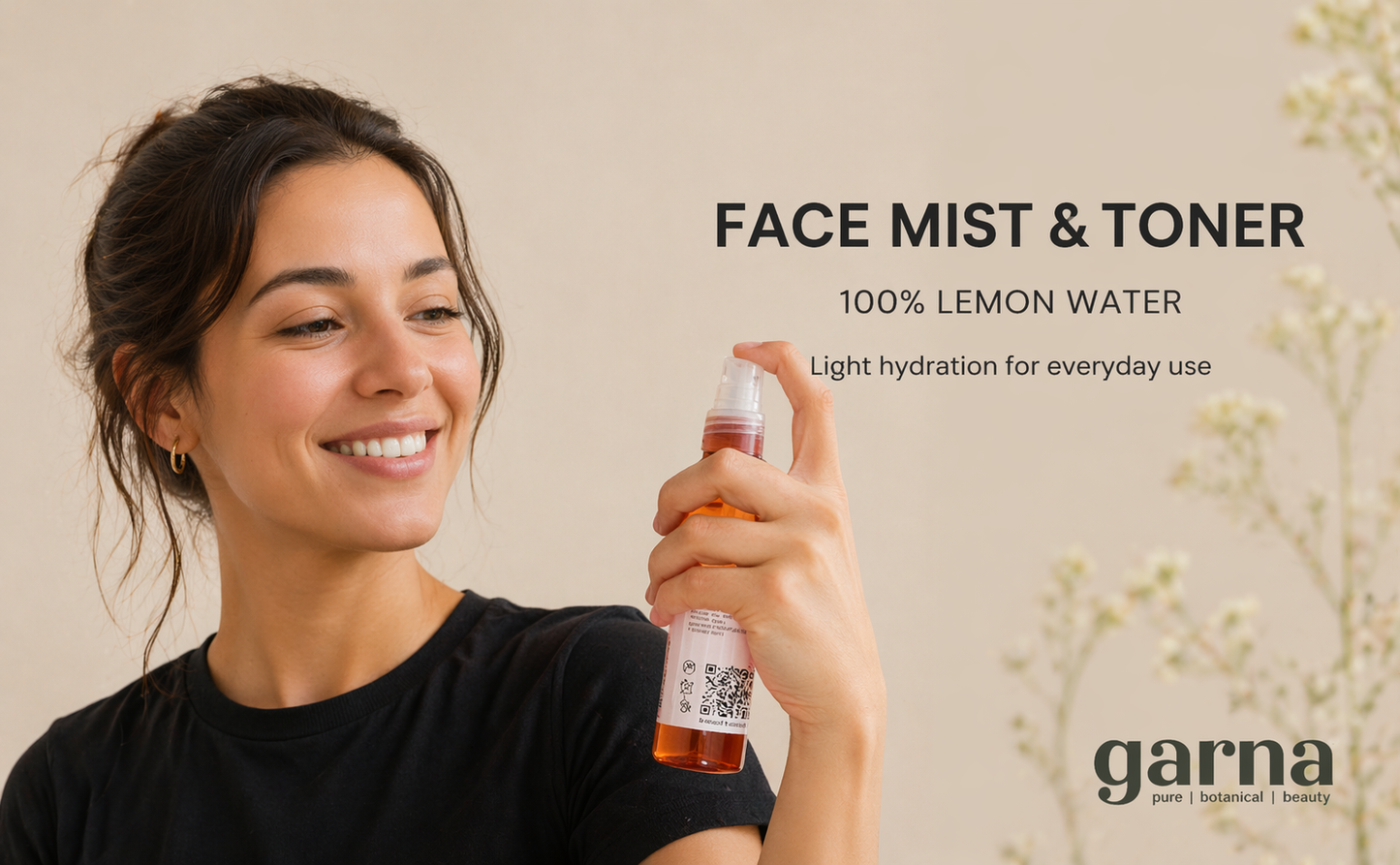 Eau hydrolat de citron de Garna – 946 ml (32 oz) d'eau botanique lumineuse pour un usage quotidien