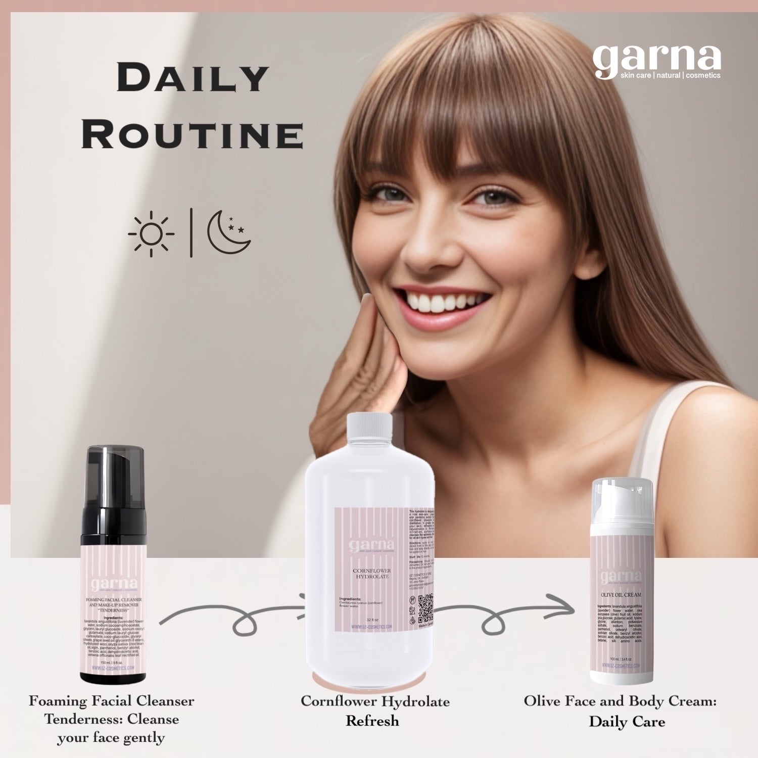 Cornflower Hydrosol Hydrosol Water by Garna, 32 oz (940 ml) bottle, botanical hydrosol water