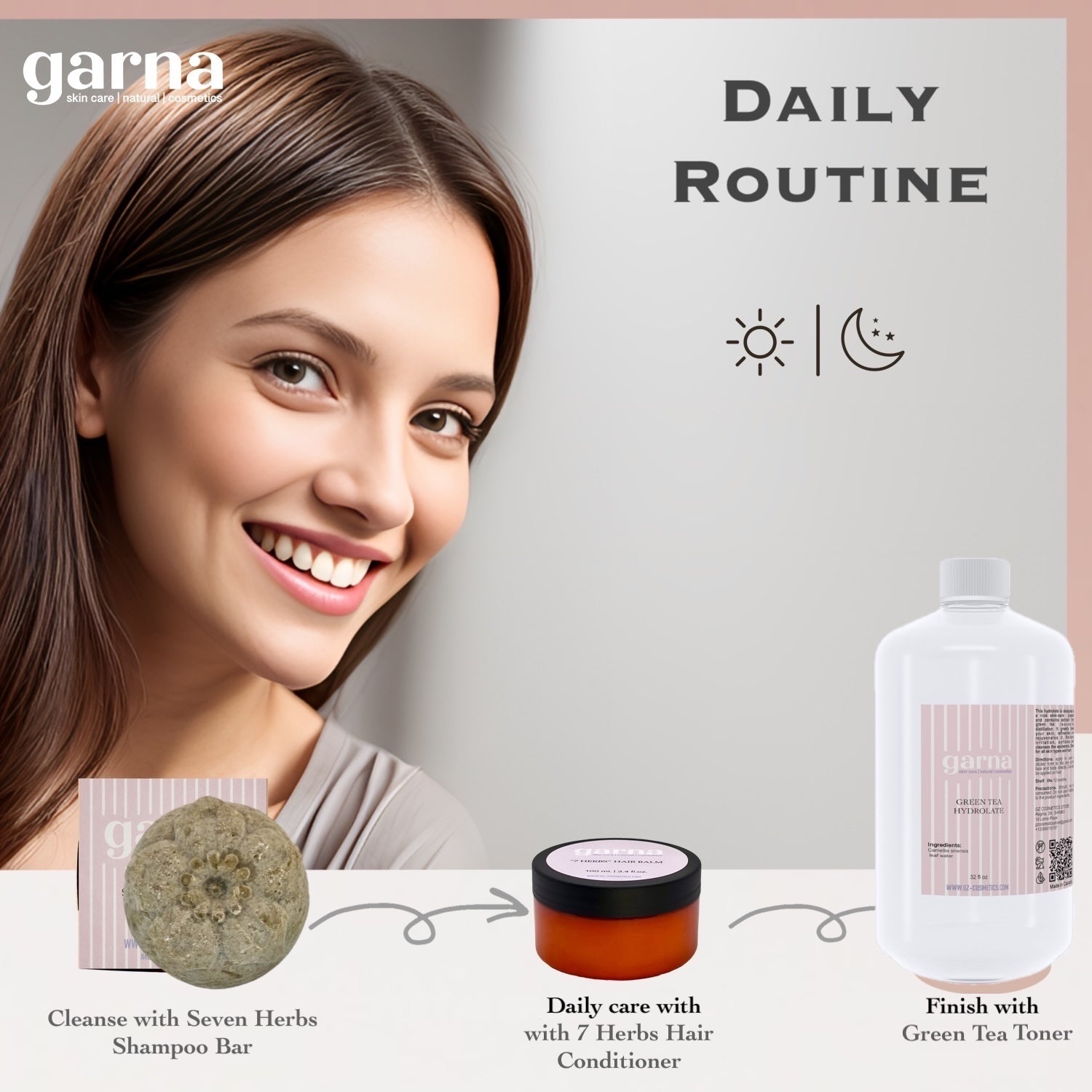  by Garna, 32 oz bottle, botanical hydrosol water