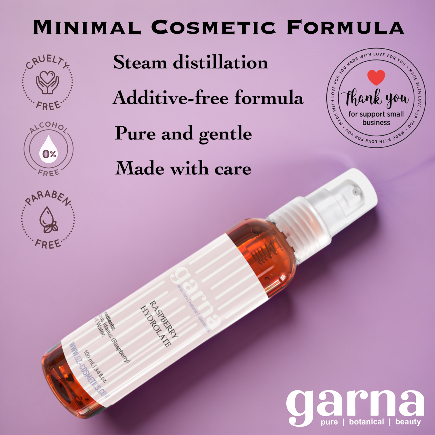 Raspberry Hydrosol Mist by Garna – hydrosol mist, photo 5