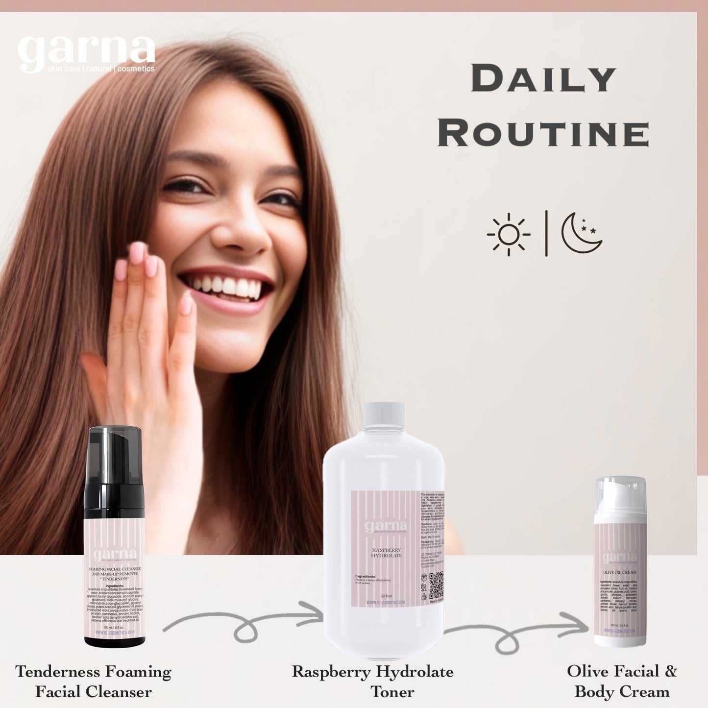  by Garna, 32 oz bottle, botanical hydrosol water