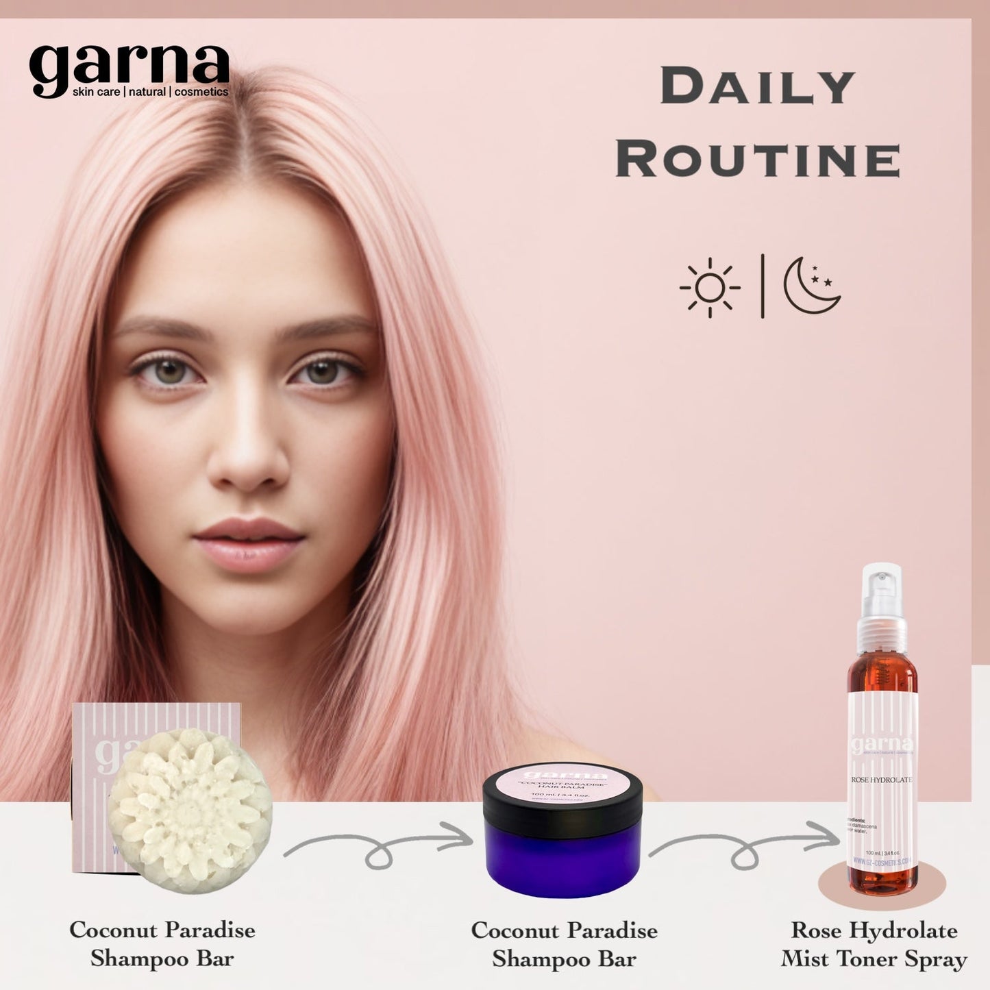 Hydrolat de rose de Garna – Soin botanique pour le visage et les cheveux