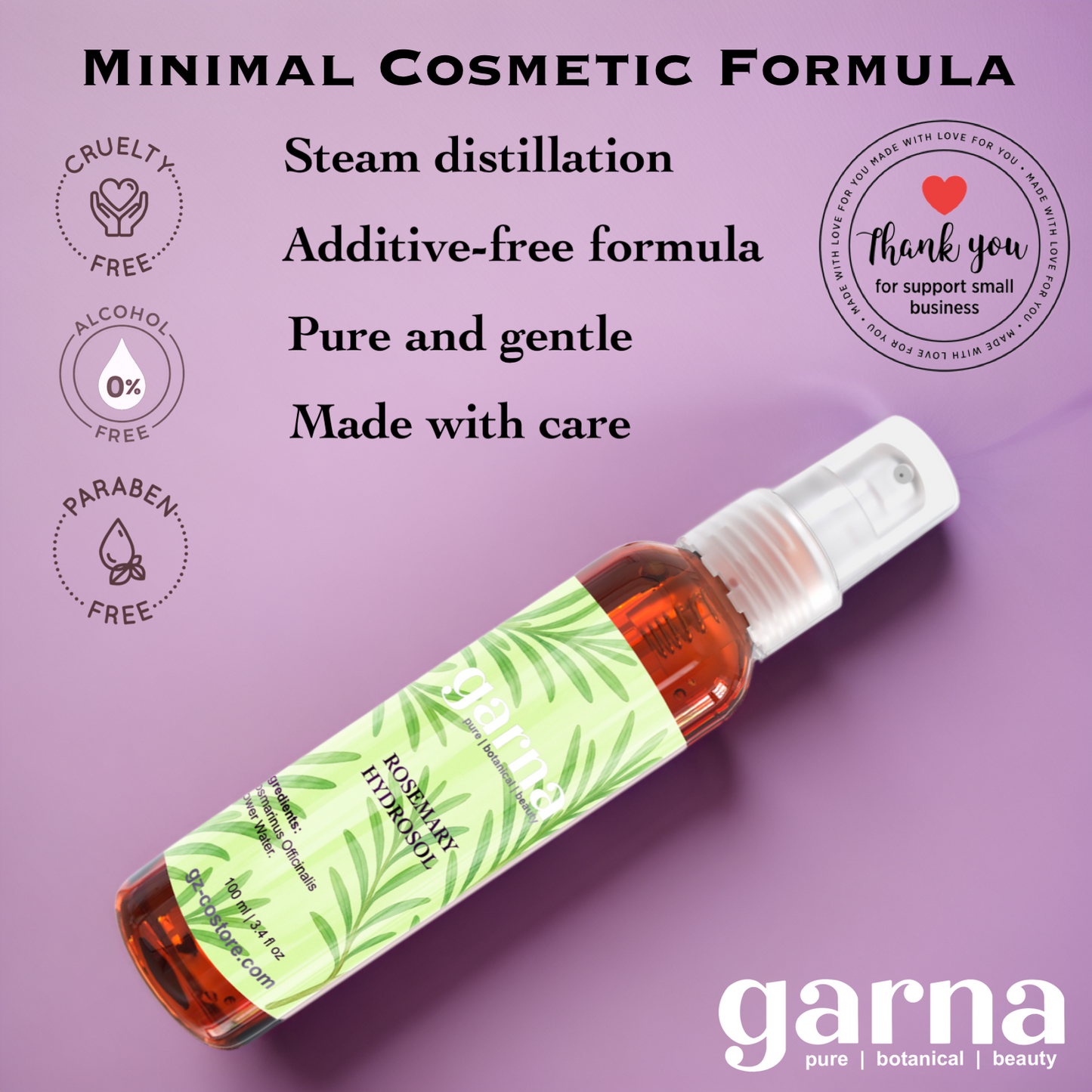 Rosemary Hydrosol Mist by Garna – hydrosol mist, photo 5