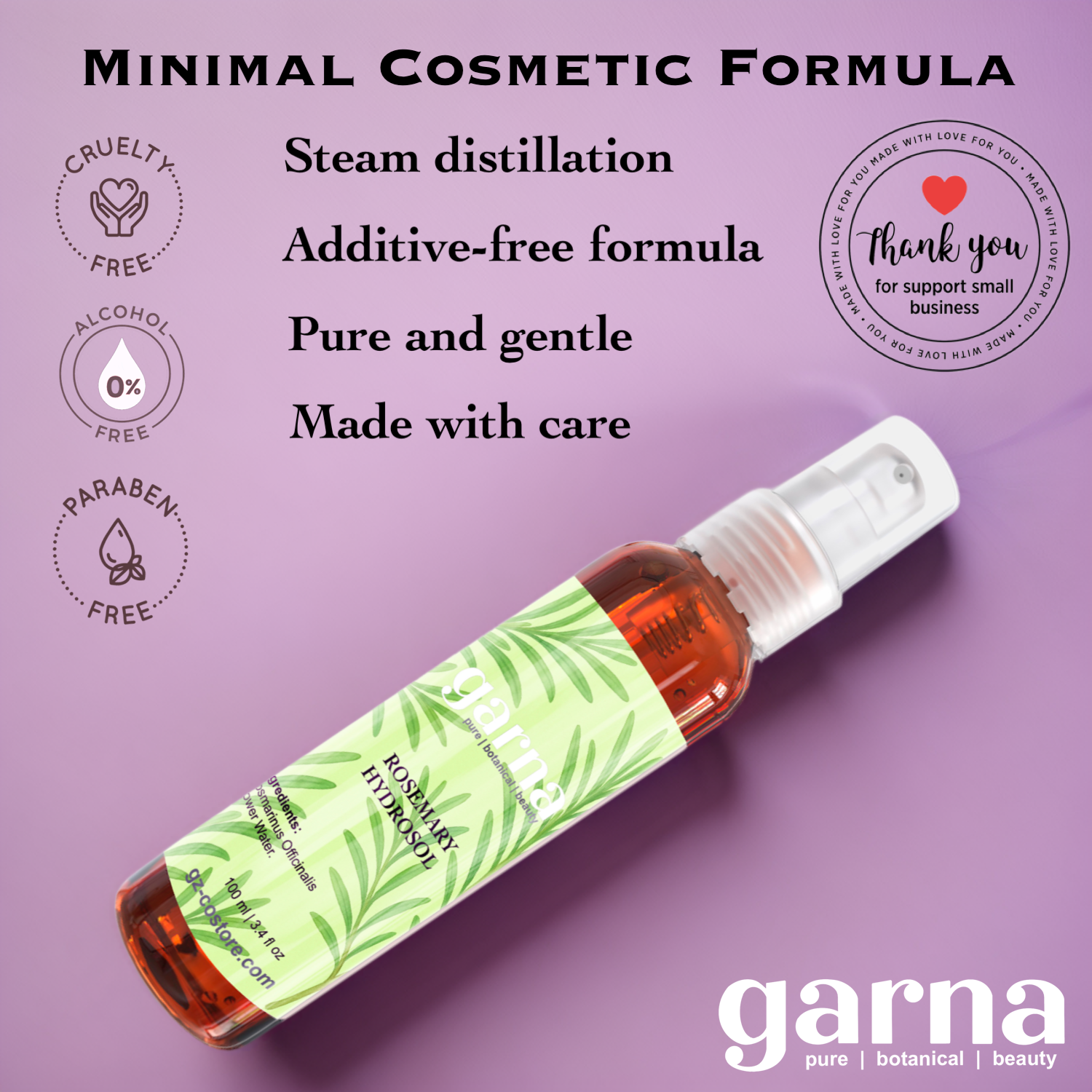 Rosemary Hydrosol Mist by Garna – hydrosol mist, photo 5