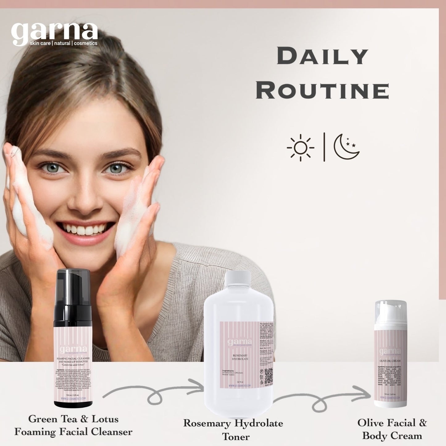  by Garna, 32 oz bottle, botanical hydrosol water