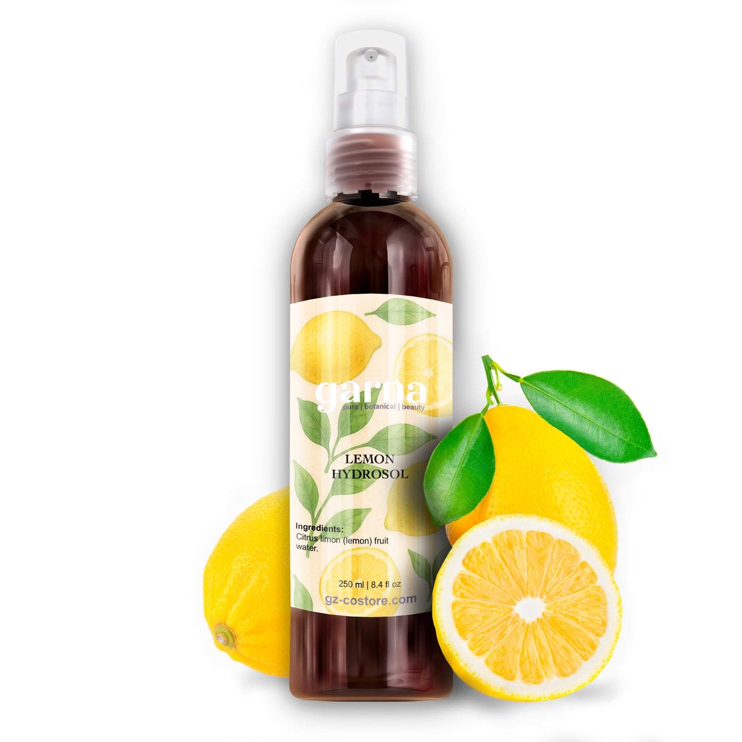 Garna Lemon Hydrosol Mist by Garna – fresh citrus mist for an easy daily routine 250 ml botanical skincare product