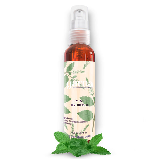 Mint hydrosol mist by Garna, 100 ml spray for face and hair – product photo