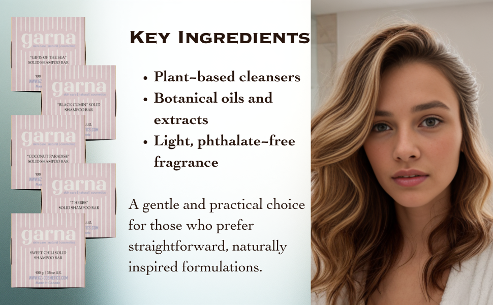 Sea Salt Solid Shampoo by Garna (100g) – solid shampoo bar, photo 10