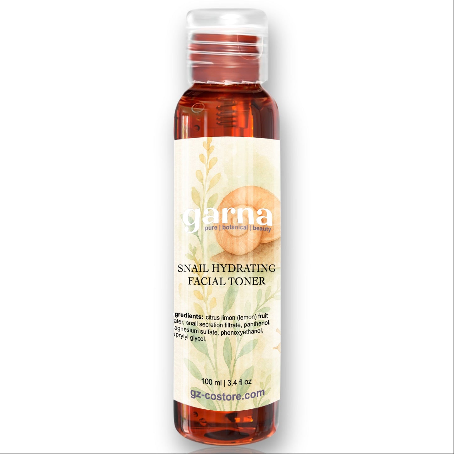 Snail mucin facial toner by Garna, 100 ml skincare toner – photo 1