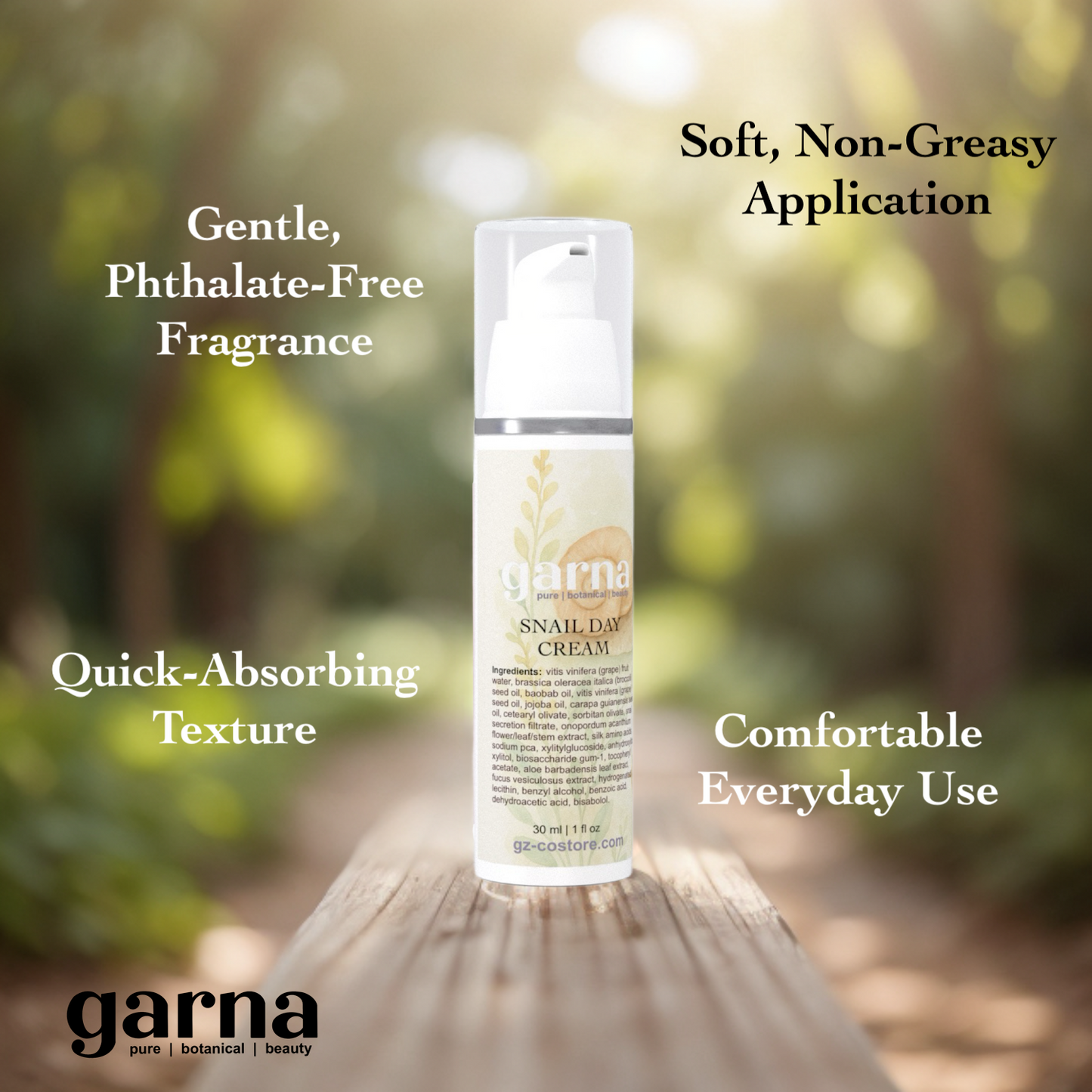 Snail Day Face Cream | Lightweight Daily Face Ritual by Garna