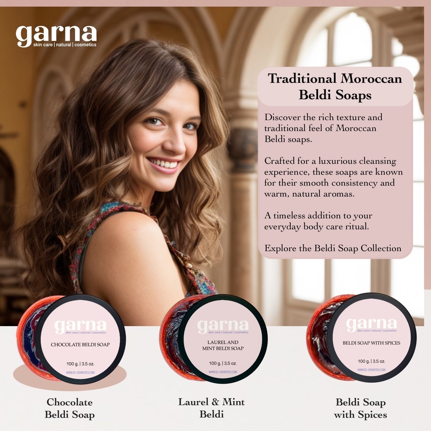 Chocolate Beldi Soap by Garna (100g) – Moroccan black soap paste (beldi), photo 6