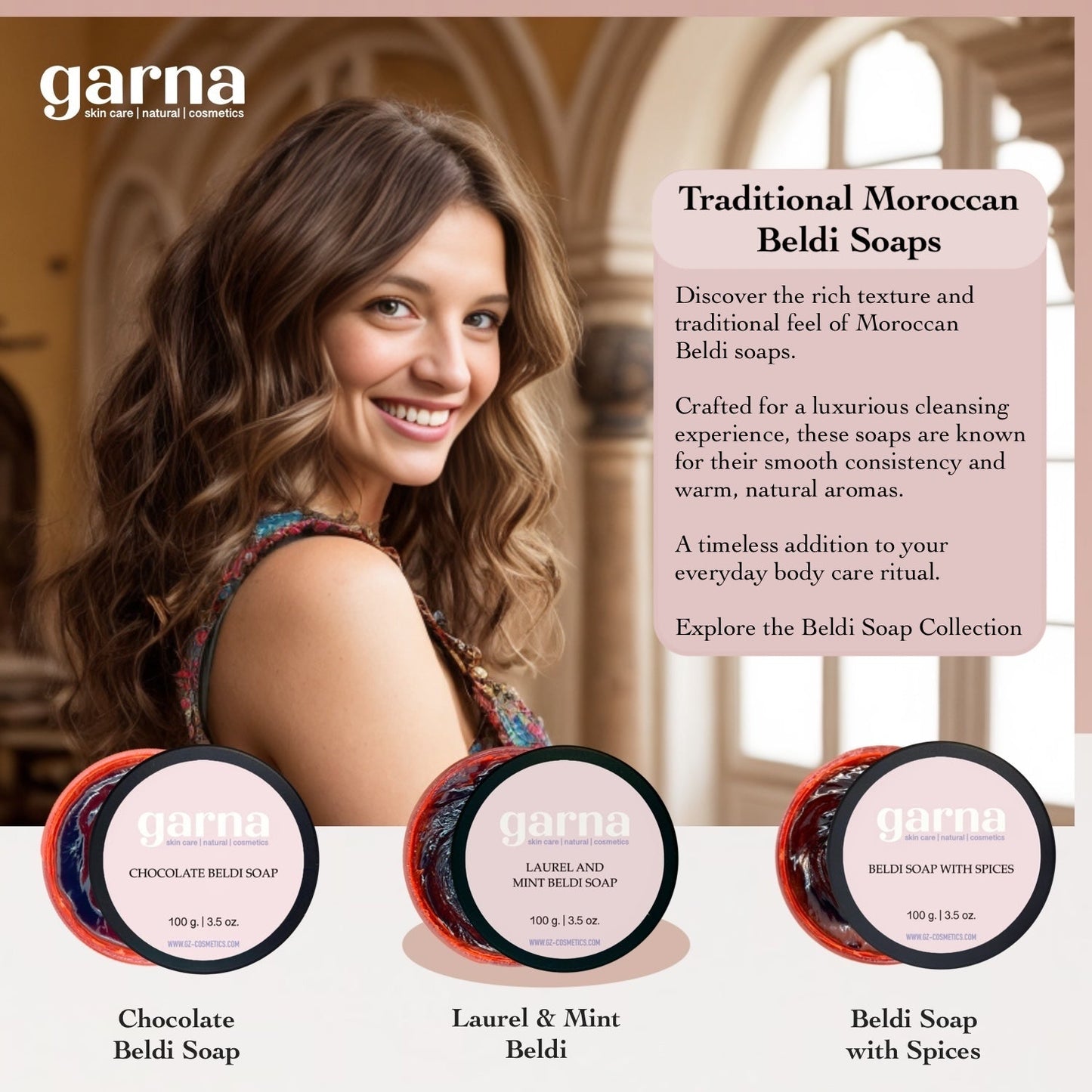 Laurel & Mint Beldi Soap by Garna (100g) – Moroccan black soap paste (beldi), photo 6