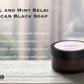 Garna Laurel & Mint Beldi Moroccan Black Soap 3.5 oz, Exfoliating Body Peeling with Bay Leaves and Olives - Traditional Hammam Spa Skin Care for Cleansing and Refreshing