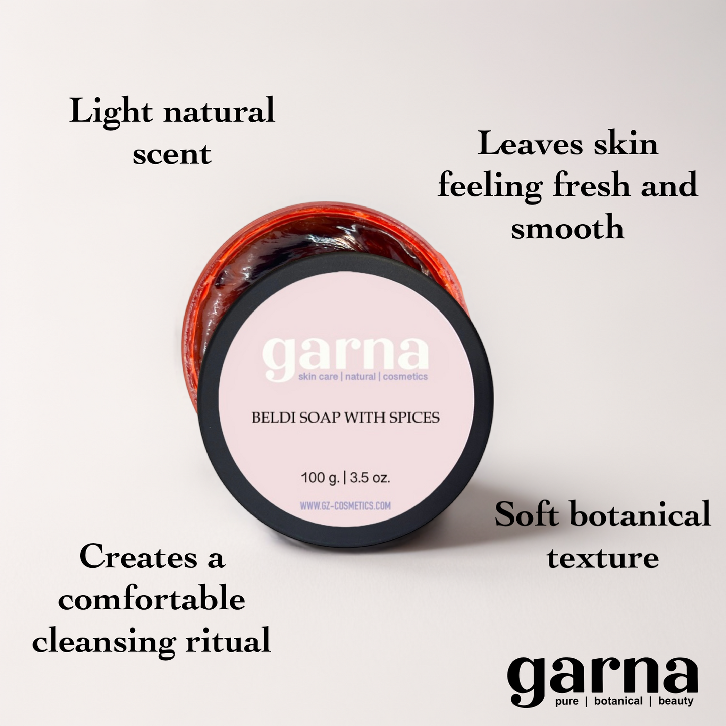 Spice Beldi Soap by Garna (100g) – Moroccan black soap paste (beldi), photo 3