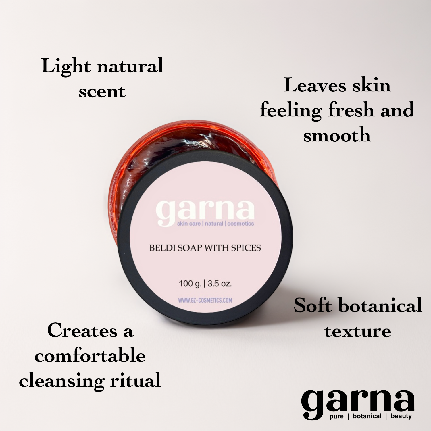 Spice Beldi Soap by Garna (100g) – Moroccan black soap paste (beldi), photo 3