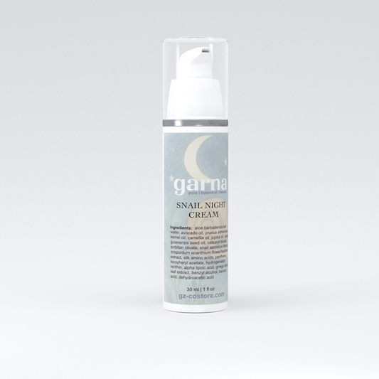 Crème de nuit visage à la bave d'escargot de Garna – Crème hydratante riche pour le soir