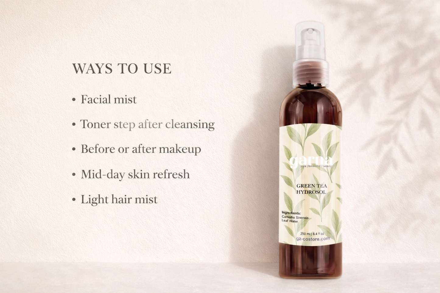 Hydrolat de thé vert de Garna – Soin botanique pour le visage et les cheveux