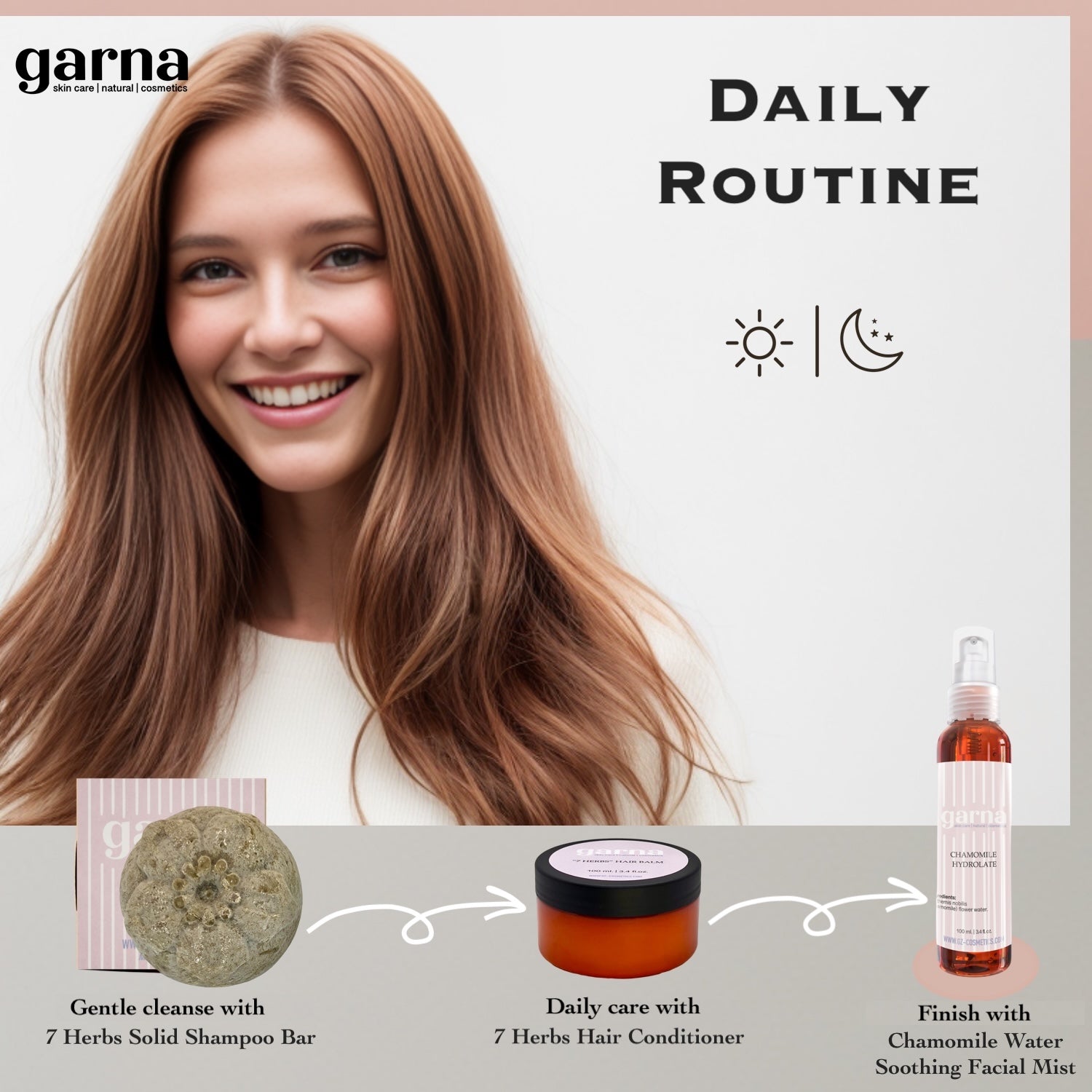 Seven Herbs Hair Balm by Garna (100g) – creamy hair conditioner balm, photo 6