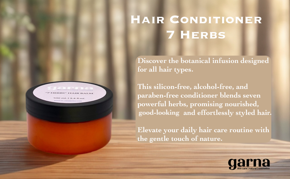 Garna Herbal Hair Conditioner: Seven Herbs 3.4 fl oz - Nourishing Hair Mask