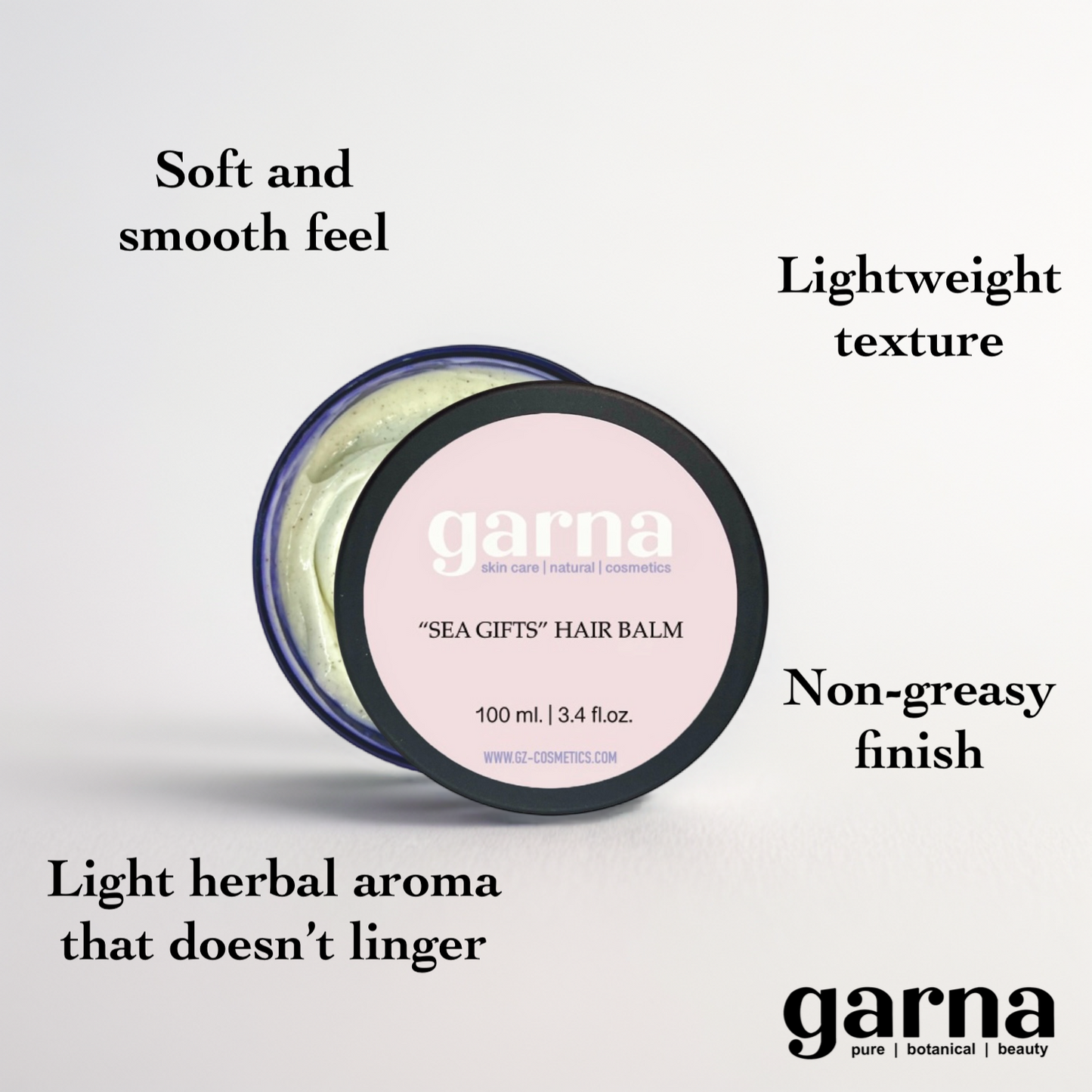Sea Gifts Hair Balm by Garna (100g) – creamy hair conditioner balm, photo 3
