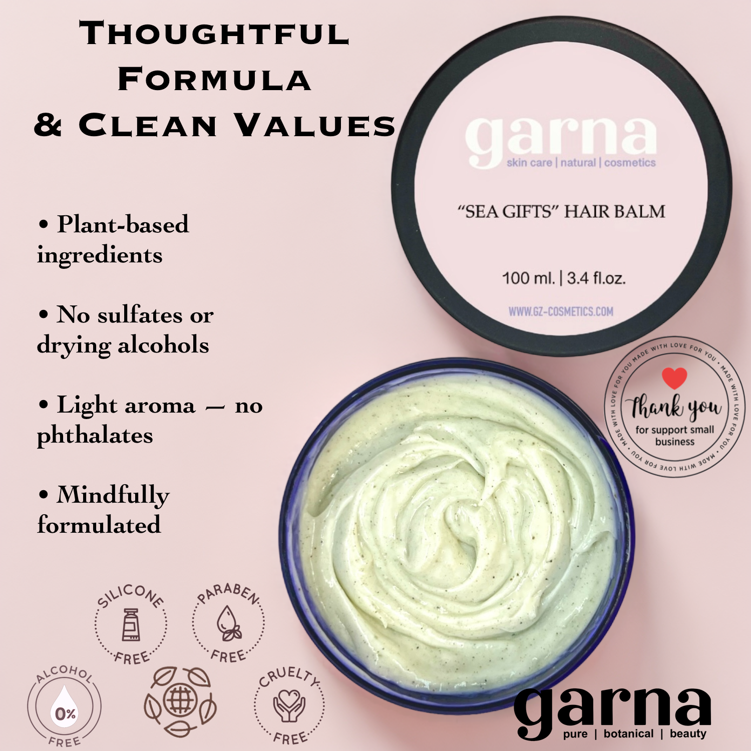 Sea Gifts Hair Balm by Garna (100g) – creamy hair conditioner balm, photo 5