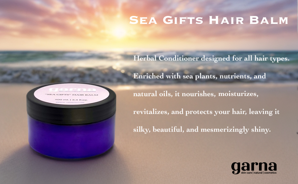 Garna Sea Gifts Herbal Hair Conditioner 3.4 fl oz: Seaweed Sea Salt All-in-One Mask