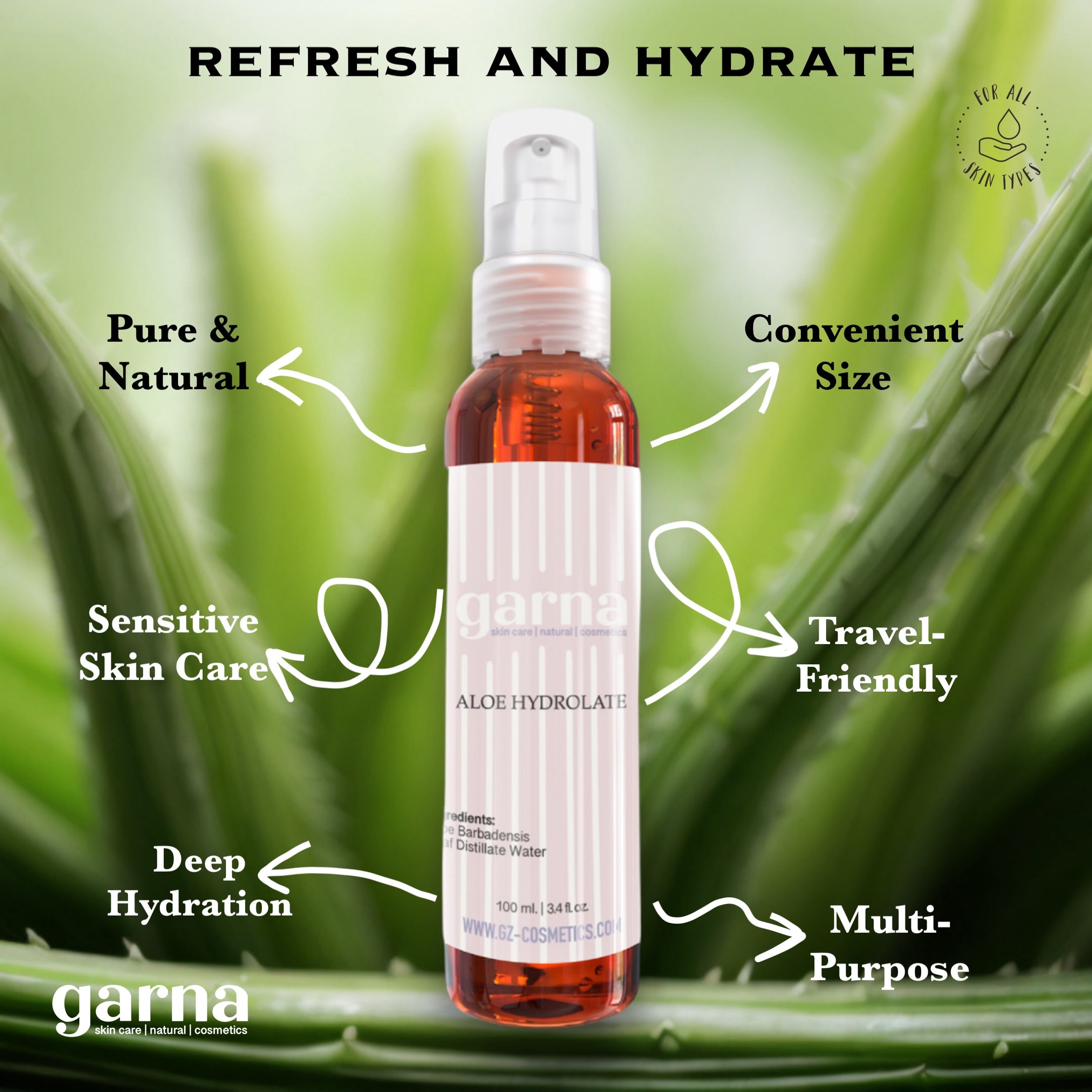 Aloe vera outlet water for skin