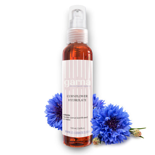 Garna Cornflower Hydrolate 3.4 fl oz: Floral Water Spray, Hair & Skin Toner Solution