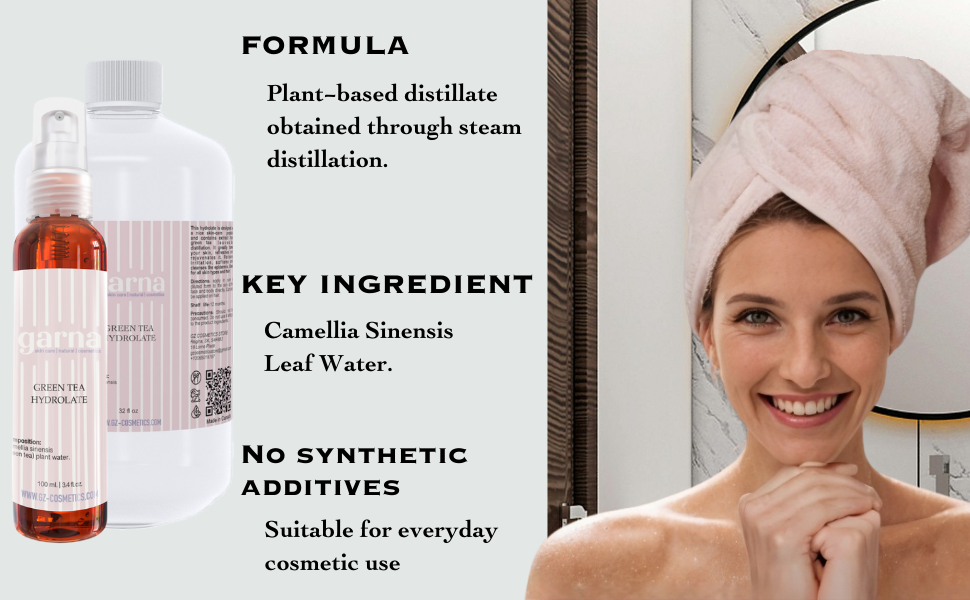 Hydrolat de thé vert de Garna – Soin botanique pour le visage et les cheveux