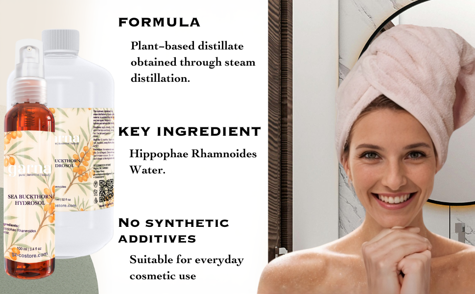 Botanical hydrosol mist by Garna for face and hair