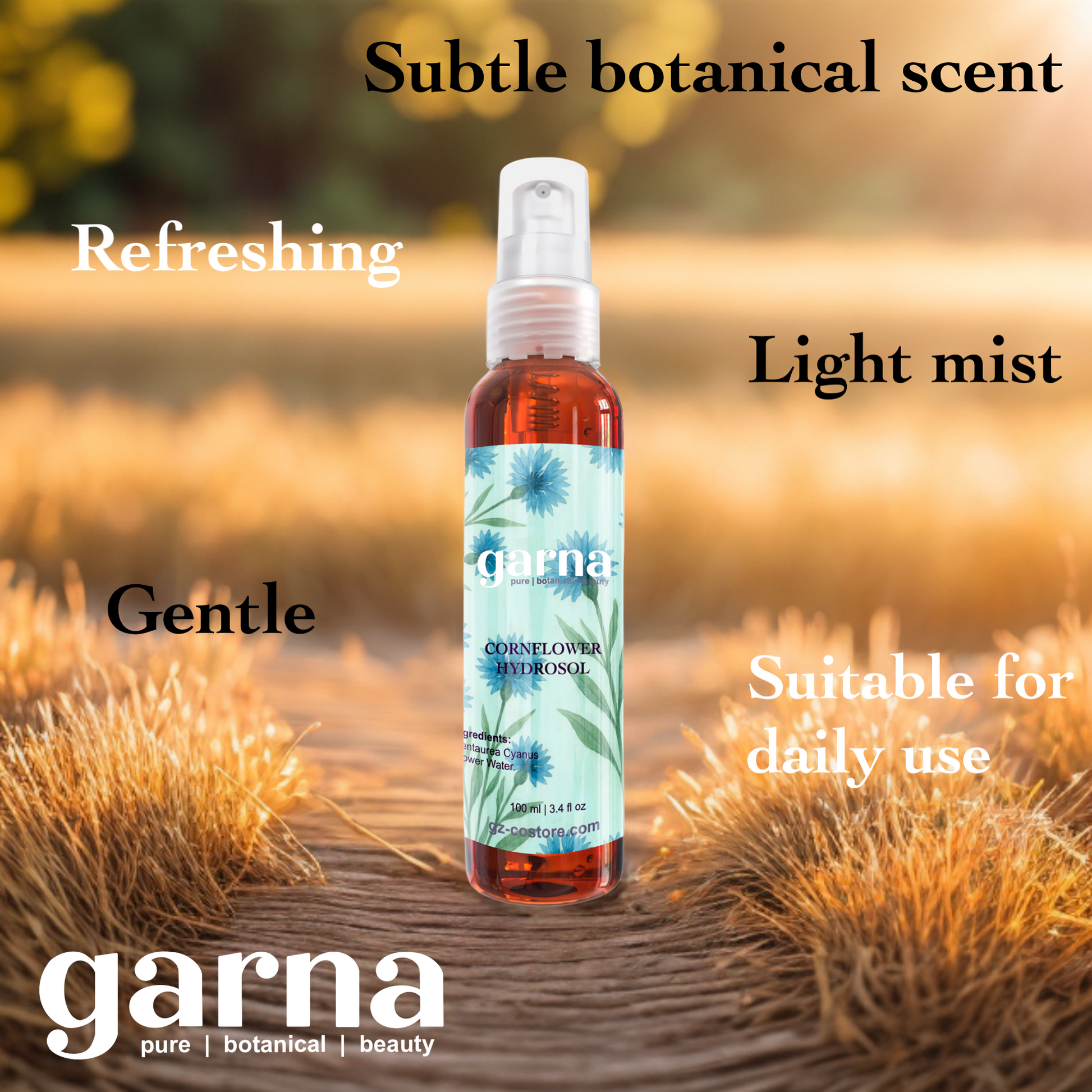 Cornflower Hydrosol by Garna – hydrosol floral water
