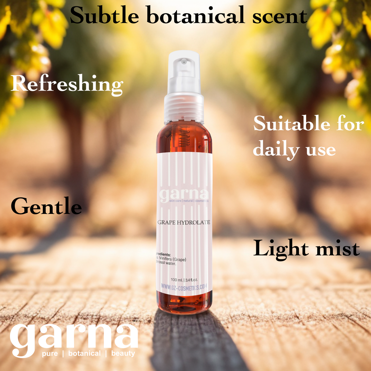 Grape Hydrosol by Garna – hydrosol floral water