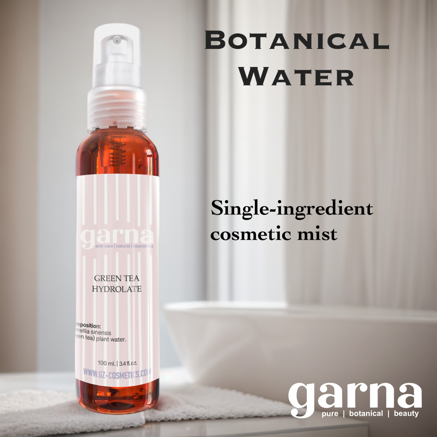 Hydrolat de thé vert de Garna – Soin botanique pour le visage et les cheveux