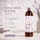Lavender Water Face Mist Spray 250 mL (8.4 fl oz) – Floral Hydrosol for Face & Hair, Lightweight Daily Mist