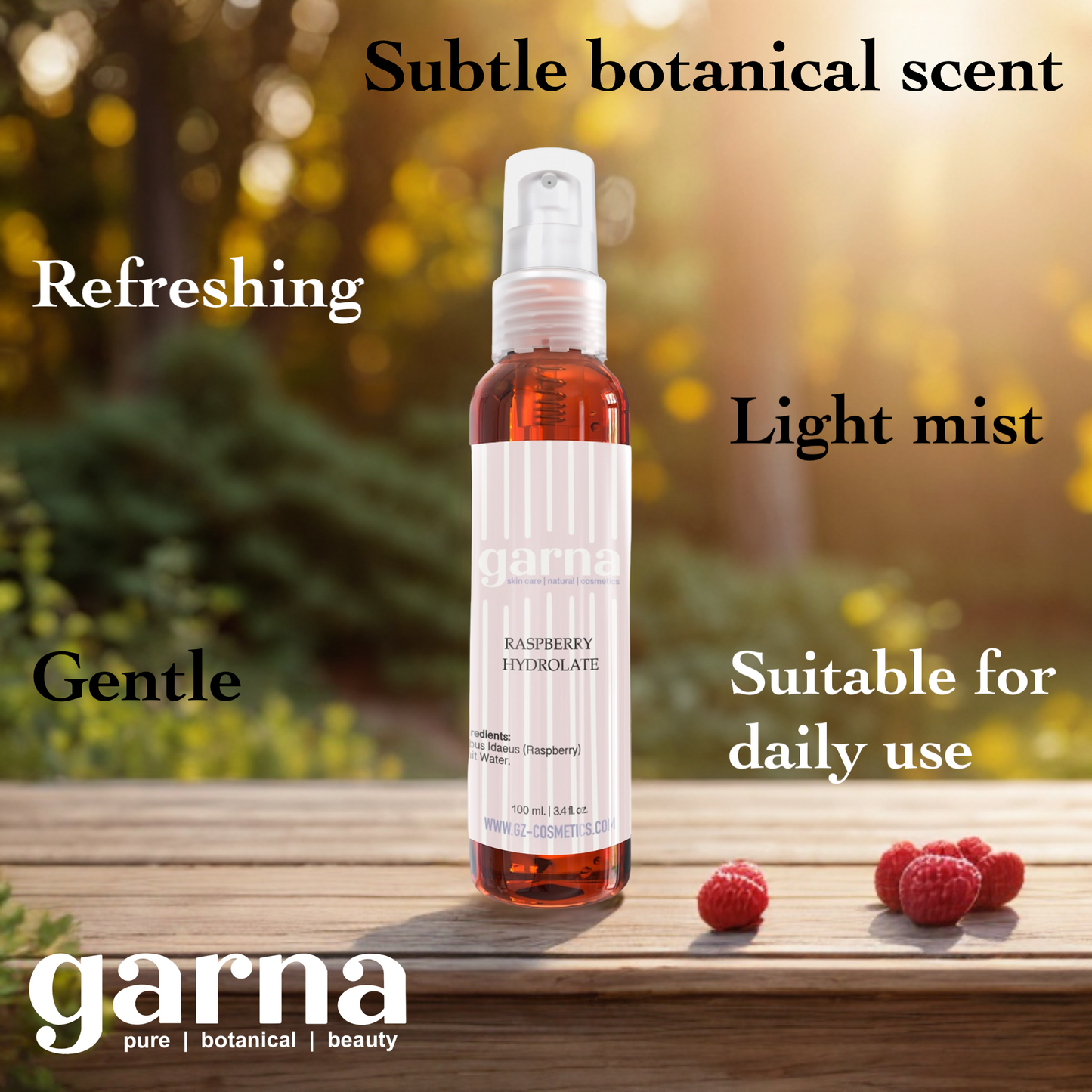 Raspberry Hydrosol Mist by Garna – hydrosol mist, photo 3