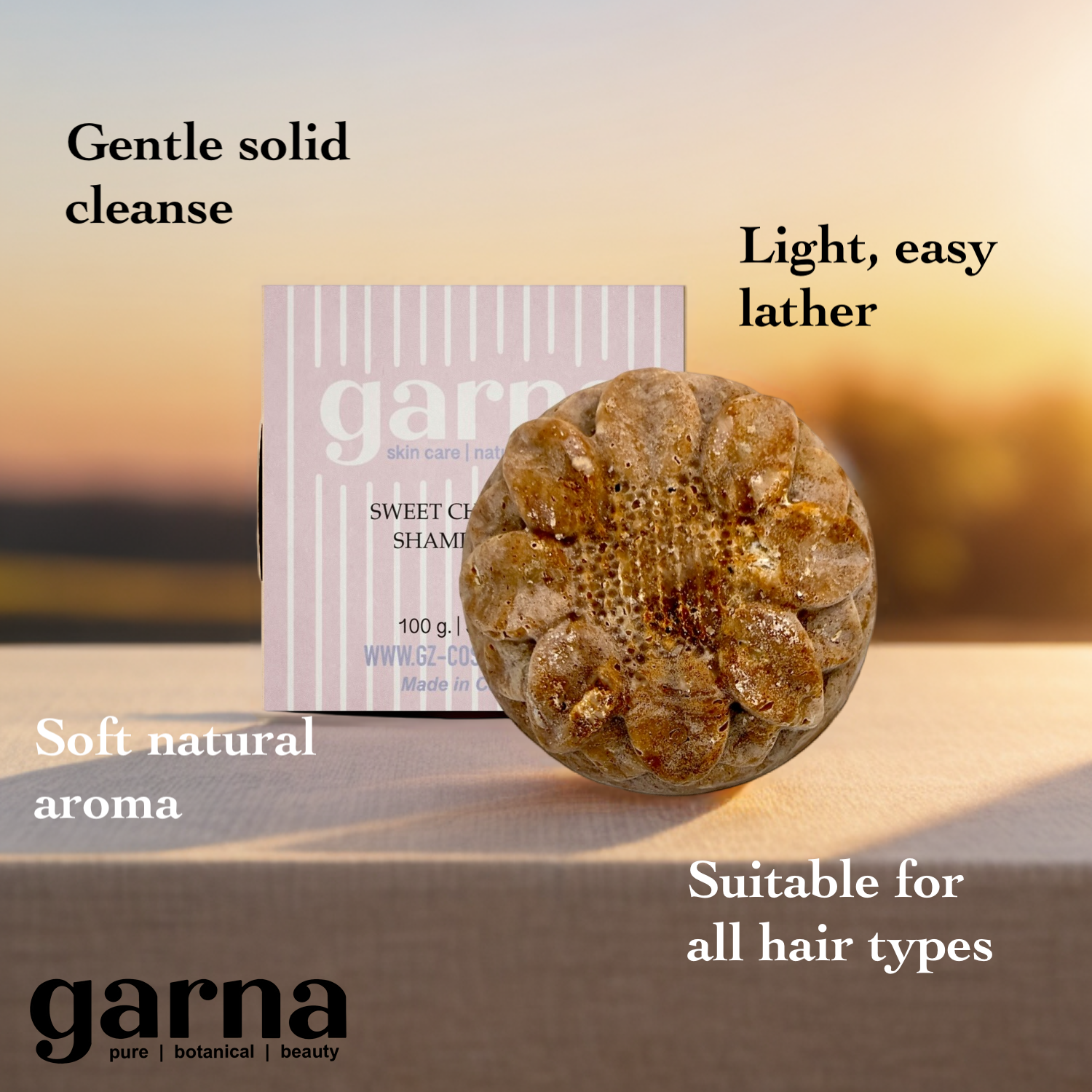 Sweet Chili Solid Shampoo by Garna (100g) – solid shampoo bar, photo 3