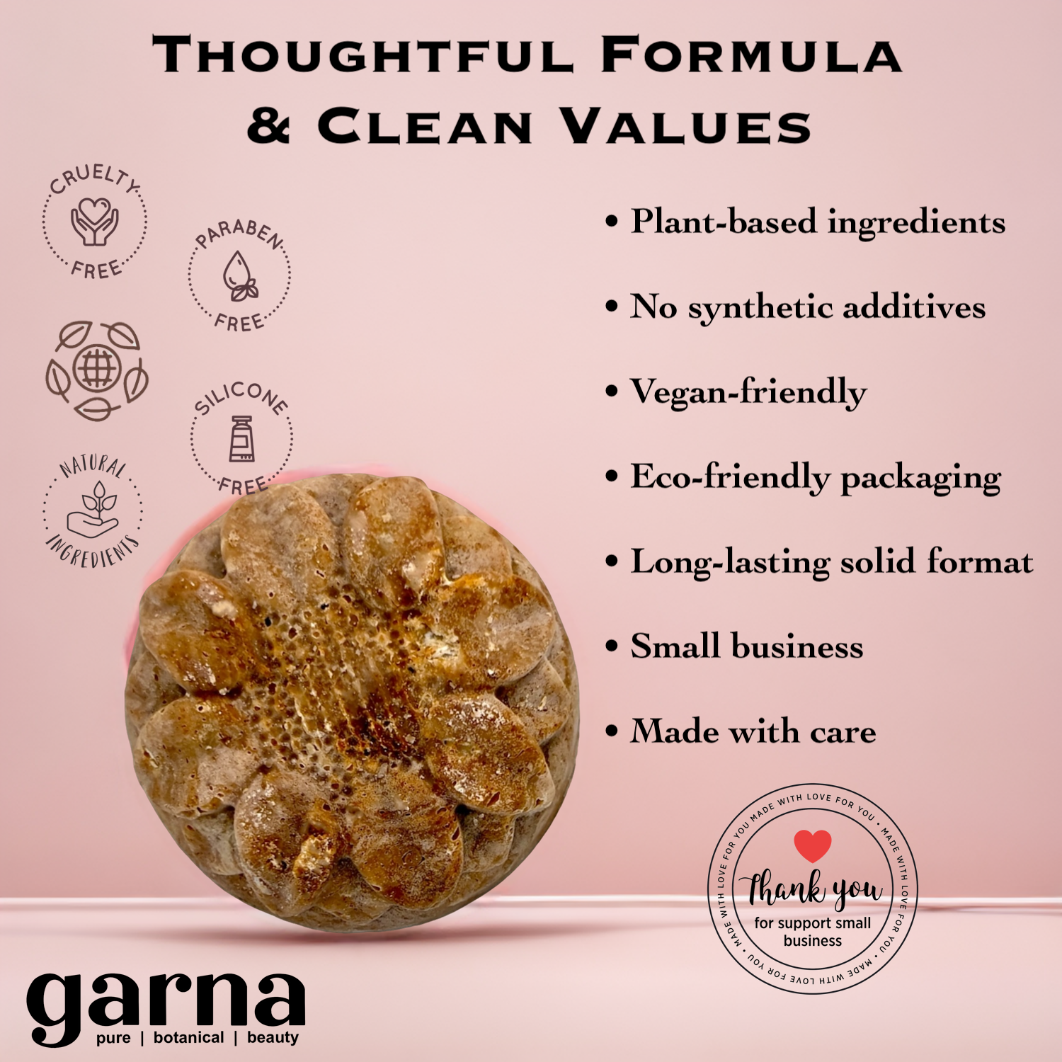 Sweet Chili Solid Shampoo by Garna (100g) – solid shampoo bar, photo 5