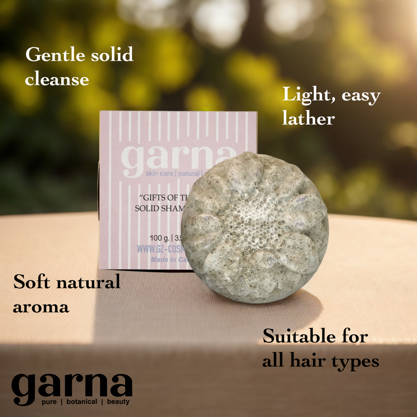 Sea Salt Solid Shampoo by Garna (100g) – solid shampoo bar, photo 3