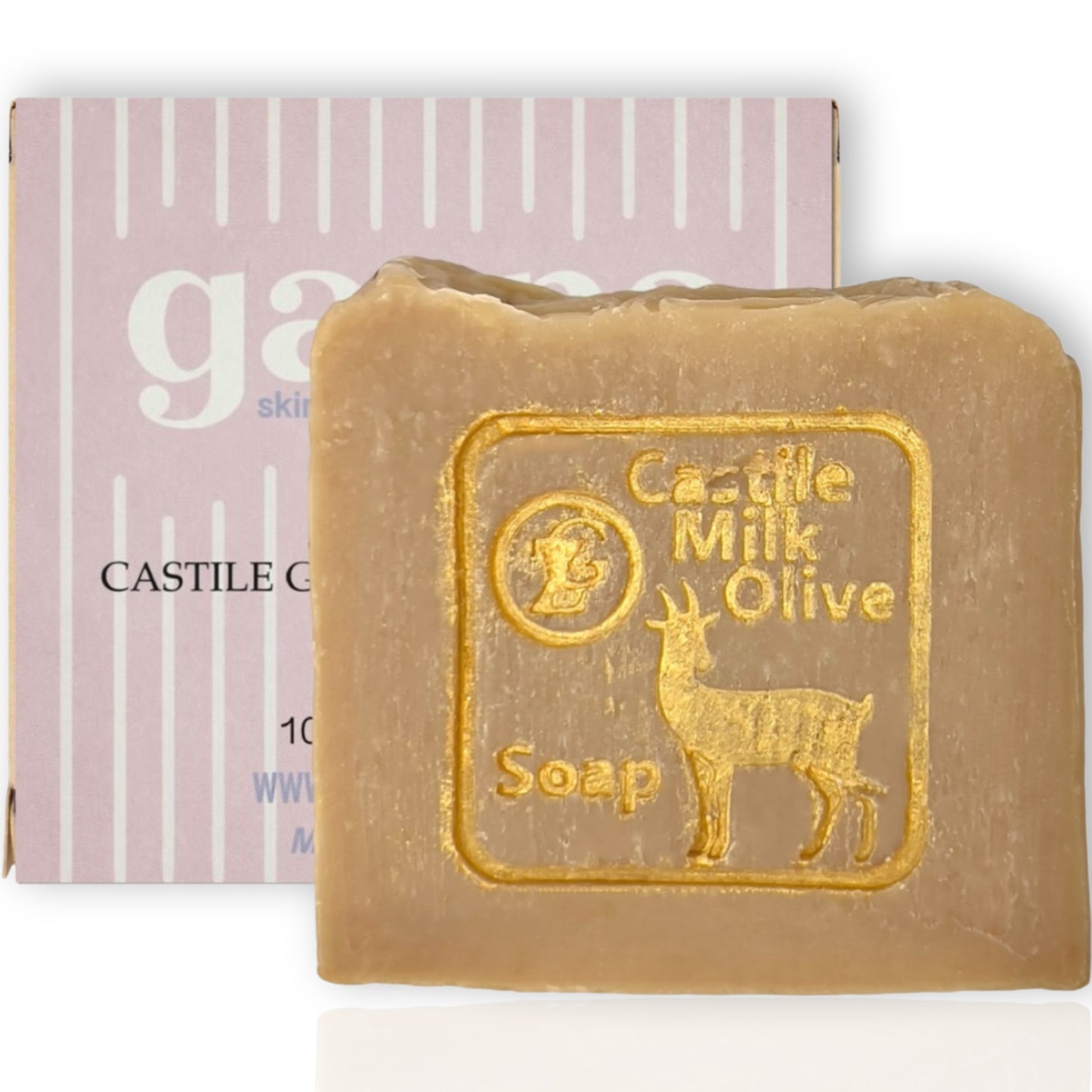 Barre de savon au lait de chèvre de Castille 100g | Fabriqué à la main et respectueux de l'environnement | Soins doux de la peau | Idéal pour les peaux sensibles et les enfants | Source éthique